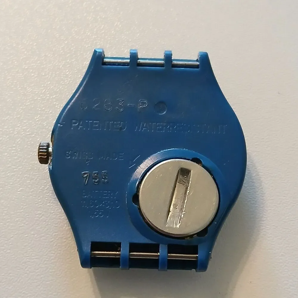 Parts/Repair VTG 1986 Swatch Gent Rotor GS400 Quartz Watch Head Rare 33mm